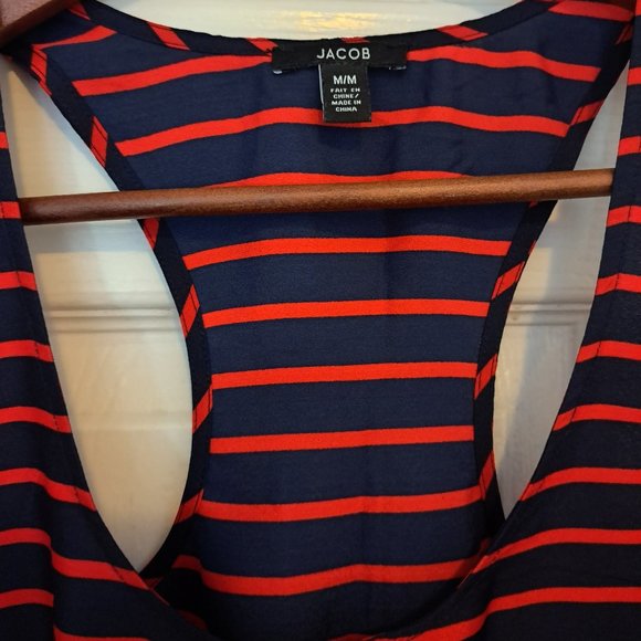 Jacob Striped Racerback Tank Top Size Medium - Picture 2 of 4